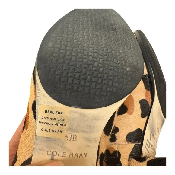 Cole Haan Grand Ambition Tan and Black Leopard Ankle Boots 5.5 EUC - Picture 13 of 14